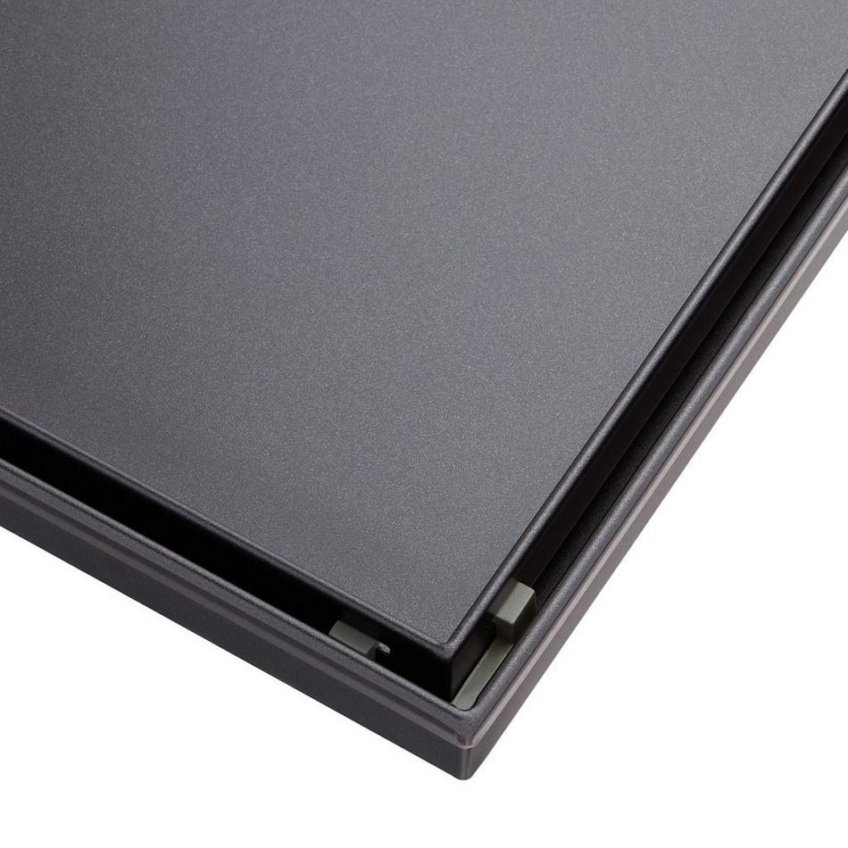 6" Tile-In Square Shower Drain - Matte Black, , large image number 3
