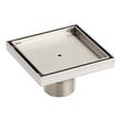 6" Tile-In Square Shower Drain - Stainless Steel, , large image number 1