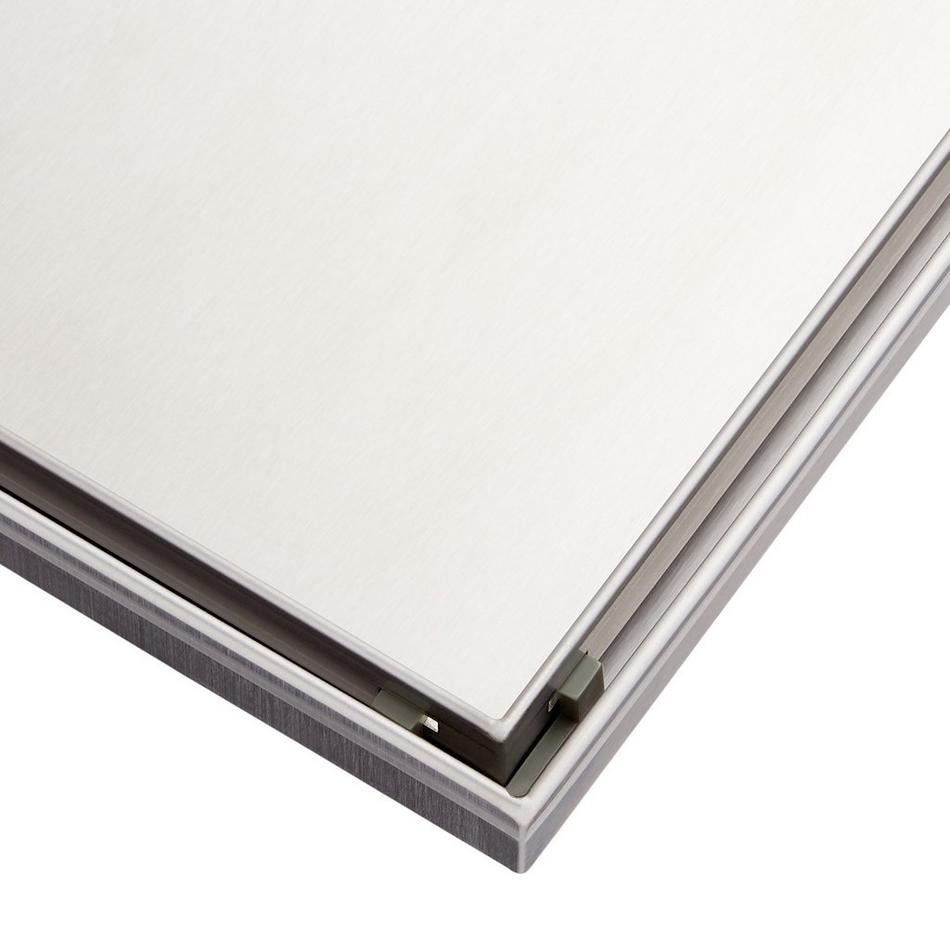 6" Tile-In Square Shower Drain - Stainless Steel, , large image number 3