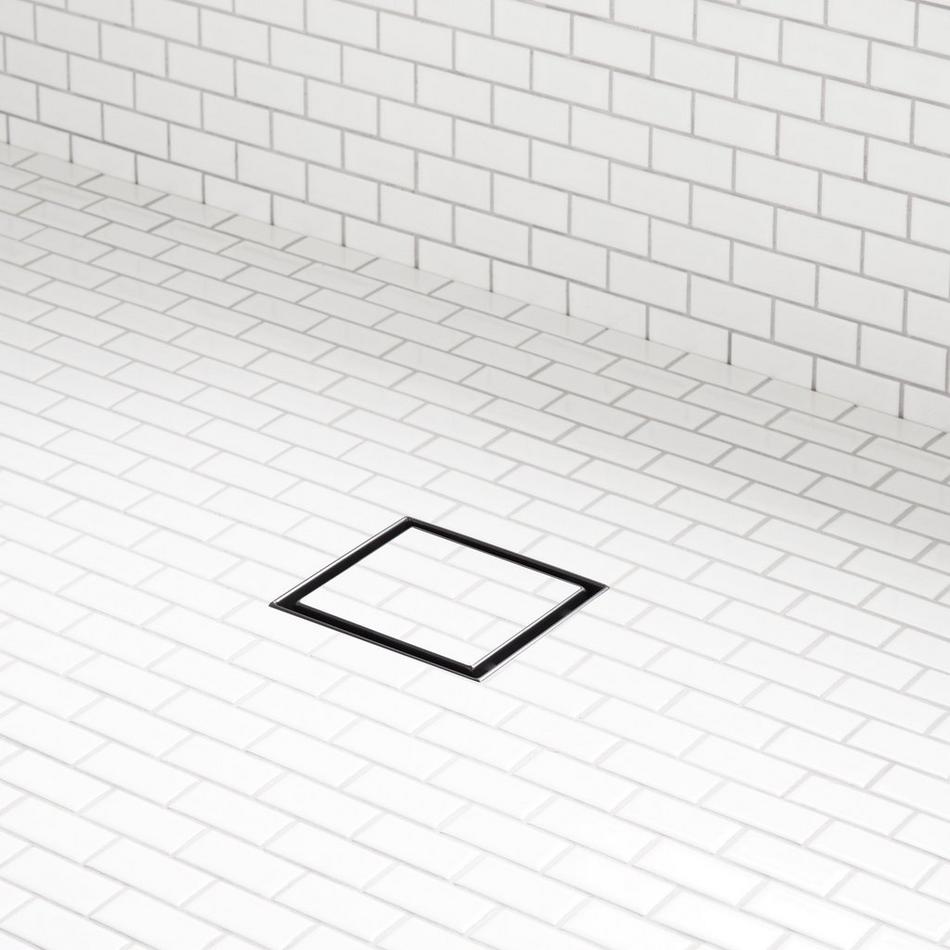 8" Tile-In Square Shower Drain - Matte Black, , large image number 0
