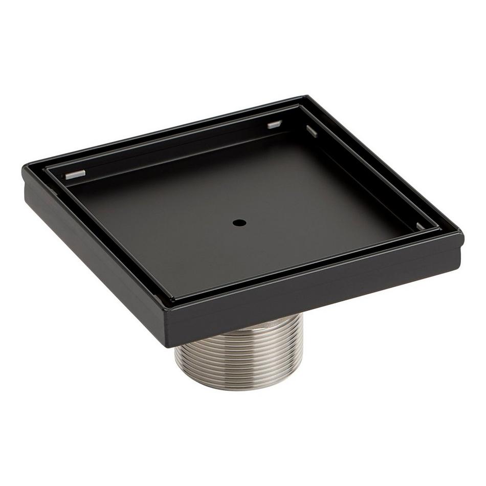 8" Tile-In Square Shower Drain - Matte Black, , large image number 1
