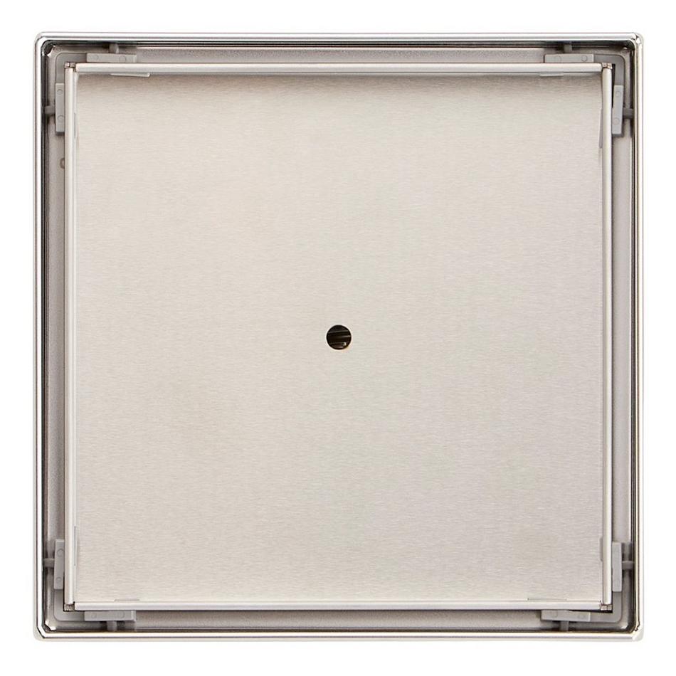 8" Tile-In Square Shower Drain - Stainless Steel, , large image number 2
