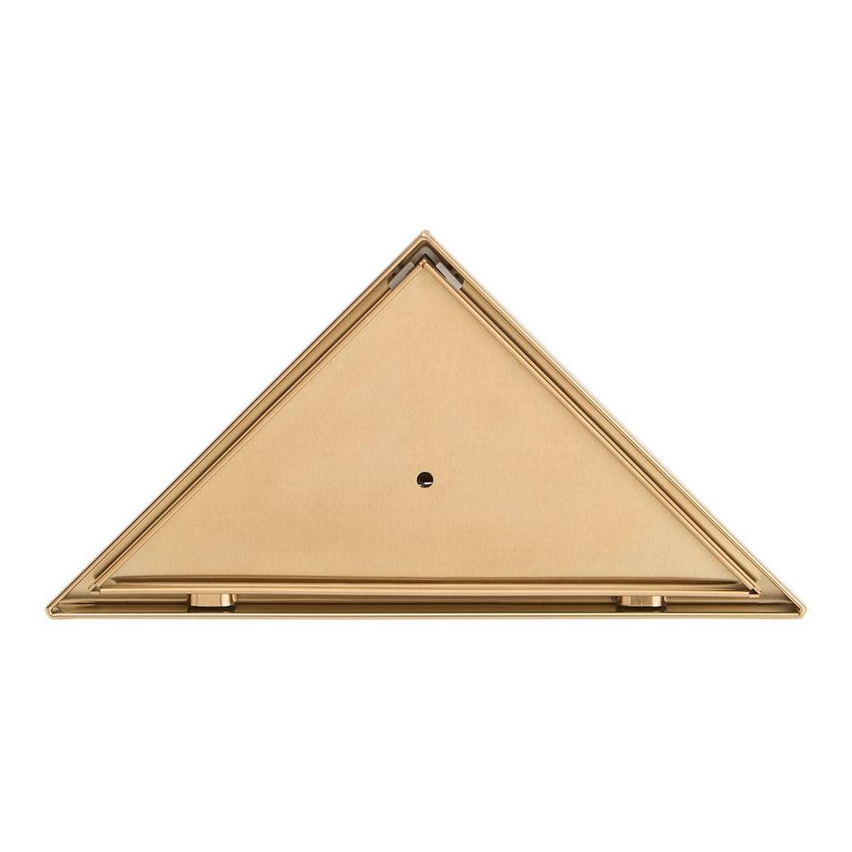 8" Tile-In Corner Shower Drain - Brushed Gold, , large image number 2