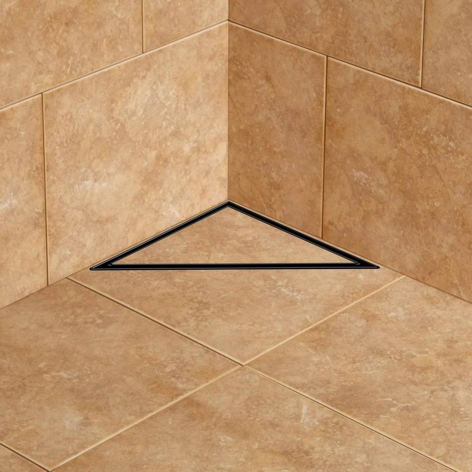 Tile-In Corner Shower Drain, , large image number 1