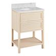 24" Robertson Console Vanity with Undermount Sink - Unfinished - Carrara - 3 Hole, , large image number 0