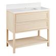 36" Robertson Console Vanity with Rectangular Undermount Sink - Unfinished - AW Quartz - 1 Hole, , large image number 0