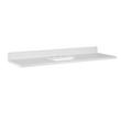 61" x 22" 3cm Quartz Single Vanity Top with Rectangular Undermount Sink - Feathered White - 3 Hole, , large image number 0