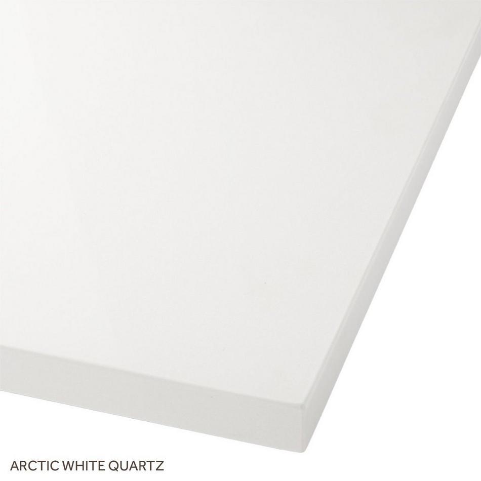 61" x 22" 3cm Quartz Single Vanity Top with Rectangular Undermount Sink - Arctic White - 3 Hole, , large image number 2