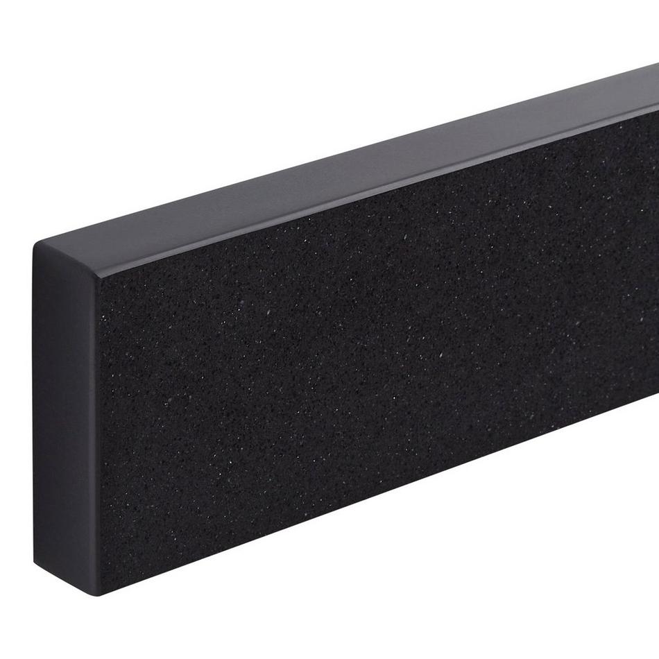 61" x 22" 3cm Quartz Single Vanity Top with Rectangular Undermount Sink - Carbon Black - 3 Hole, , large image number 3