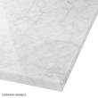 61" x 22" 3cm Marble Single Vanity Top with Rectangular Undermount Sink - Carrara - 3 Hole, , large image number 2