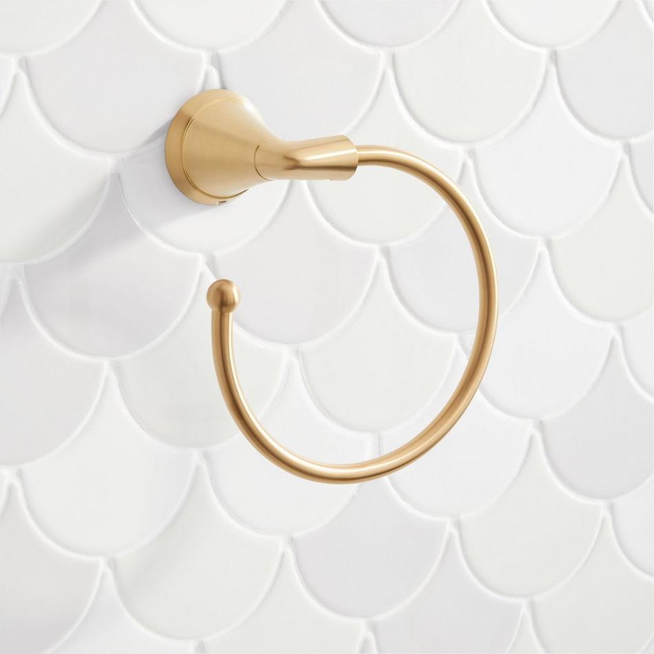 Provincetown Towel Ring -&nbsp;Brushed Gold, , large image number 1