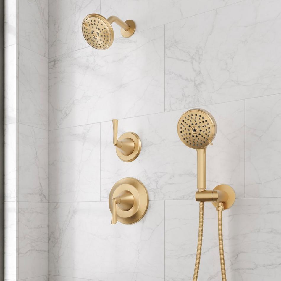 Provincetown Pressure Balance Shower System with Hand Shower - Brushed Gold, , large image number 0