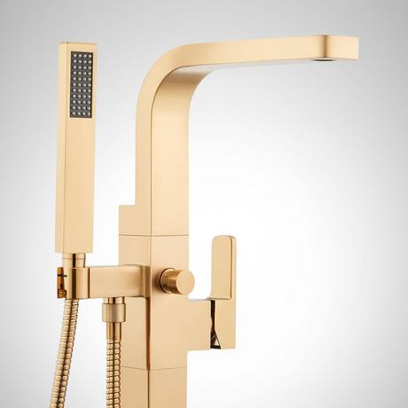 Hibiscus Freestanding Tub Faucet with Hand Shower