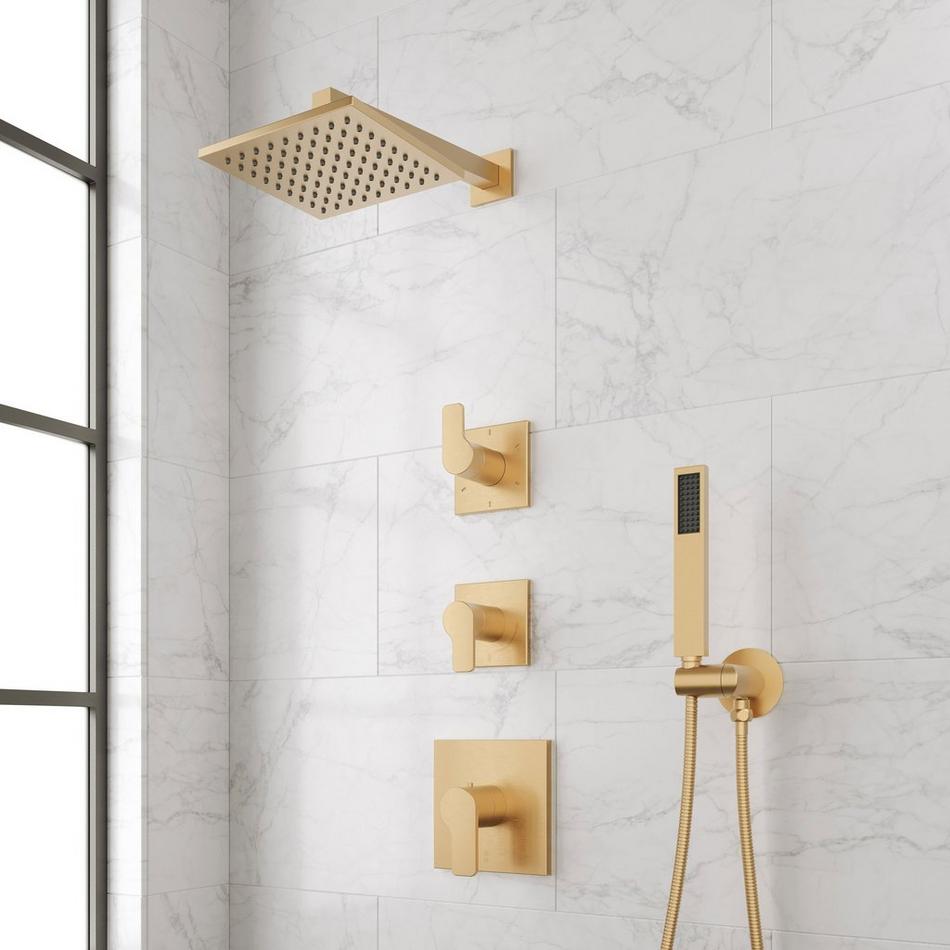 Hibiscus Thermostatic Shower System with Hand Shower, , large image number 0