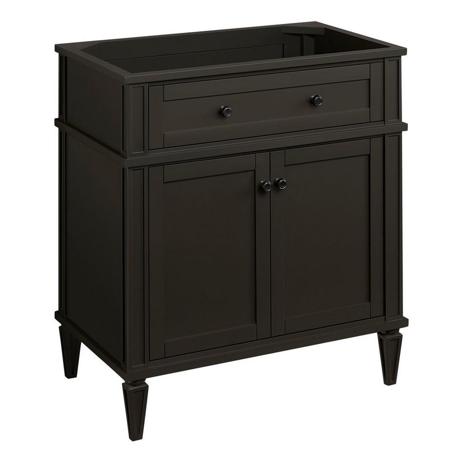 30" Elmdale Charcoal Black Vanity with Outlet - Vanity Cabinet Only, , large image number 0