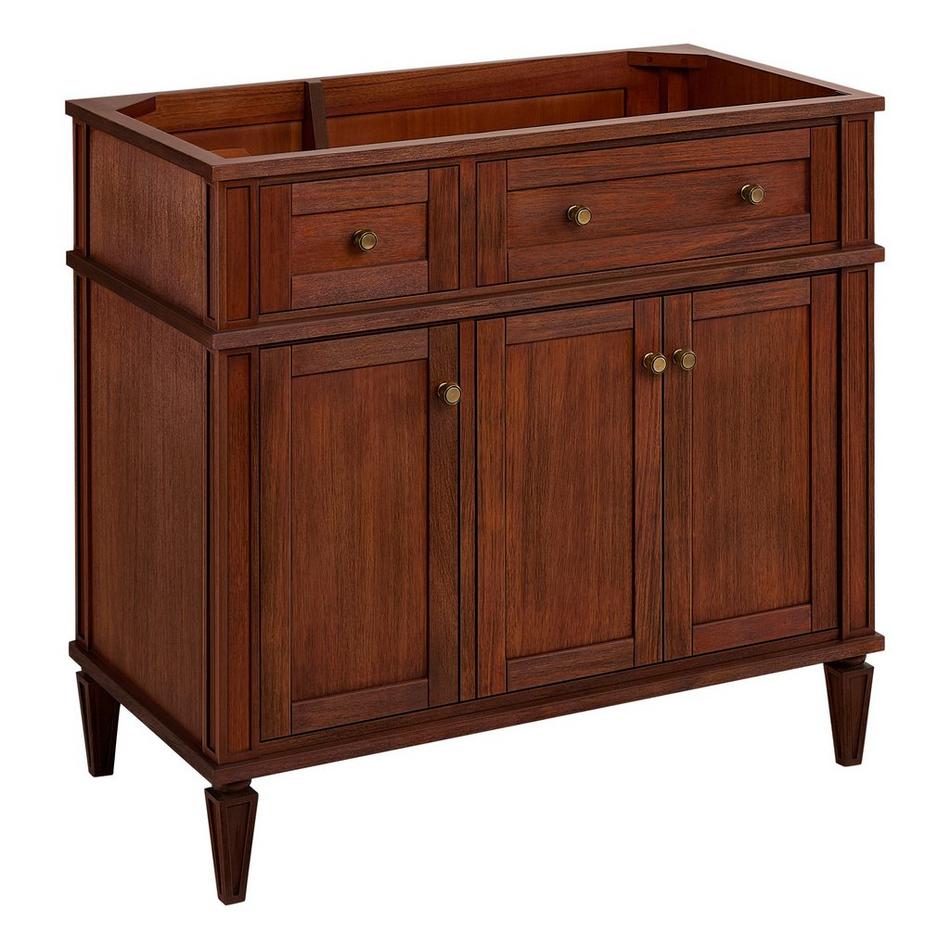 36" Elmdale Antique Brown Vanity with Right Offset Undermount Sink - Outlet - AW Quartz - 3 Hole, , large image number 1