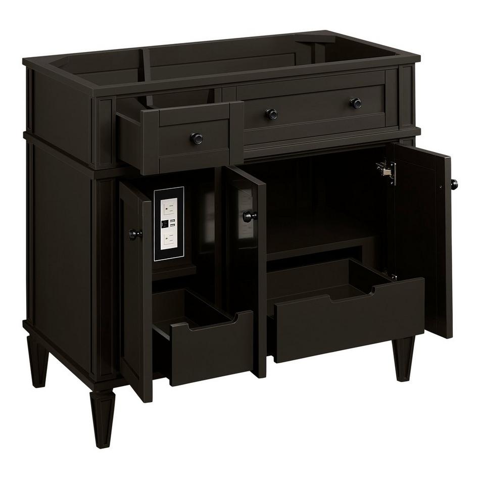 36" Elmdale Charcoal Black Vanity with Right Offset Undermount Sink - Outlet - AW Quartz - 3 Hole, , large image number 2