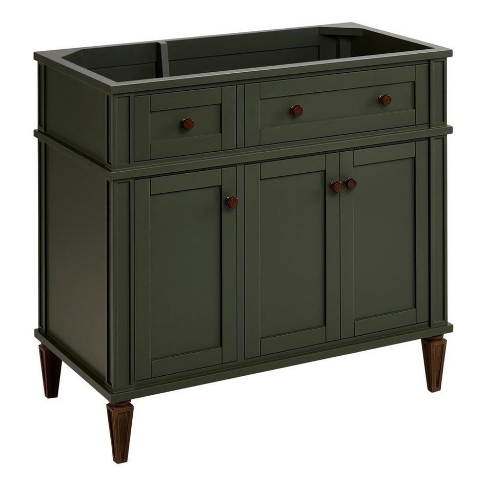 36" Elmdale Dark Olive Green Vanity with Outlet - Vanity Cabinet Only, , large image number 0