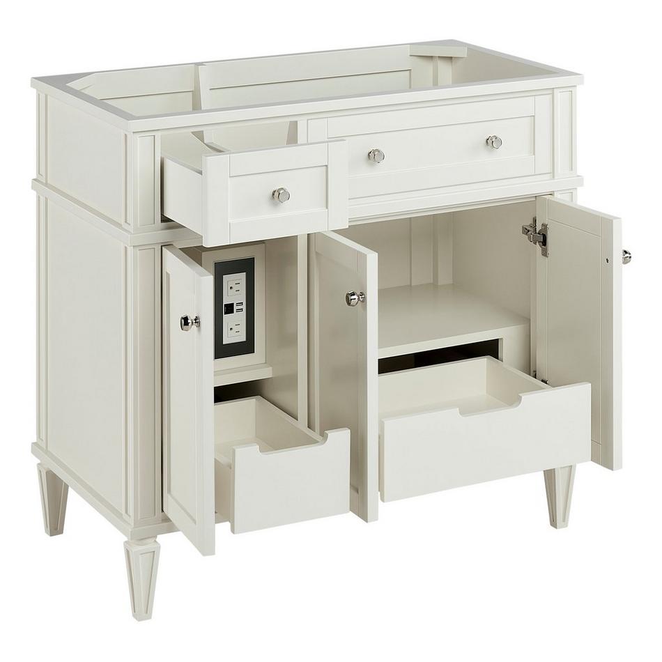 36" Elmdale White Vanity with Right Offset Rect. Undermount Sink - Outlet - AW Quartz - 3 Hole, , large image number 2