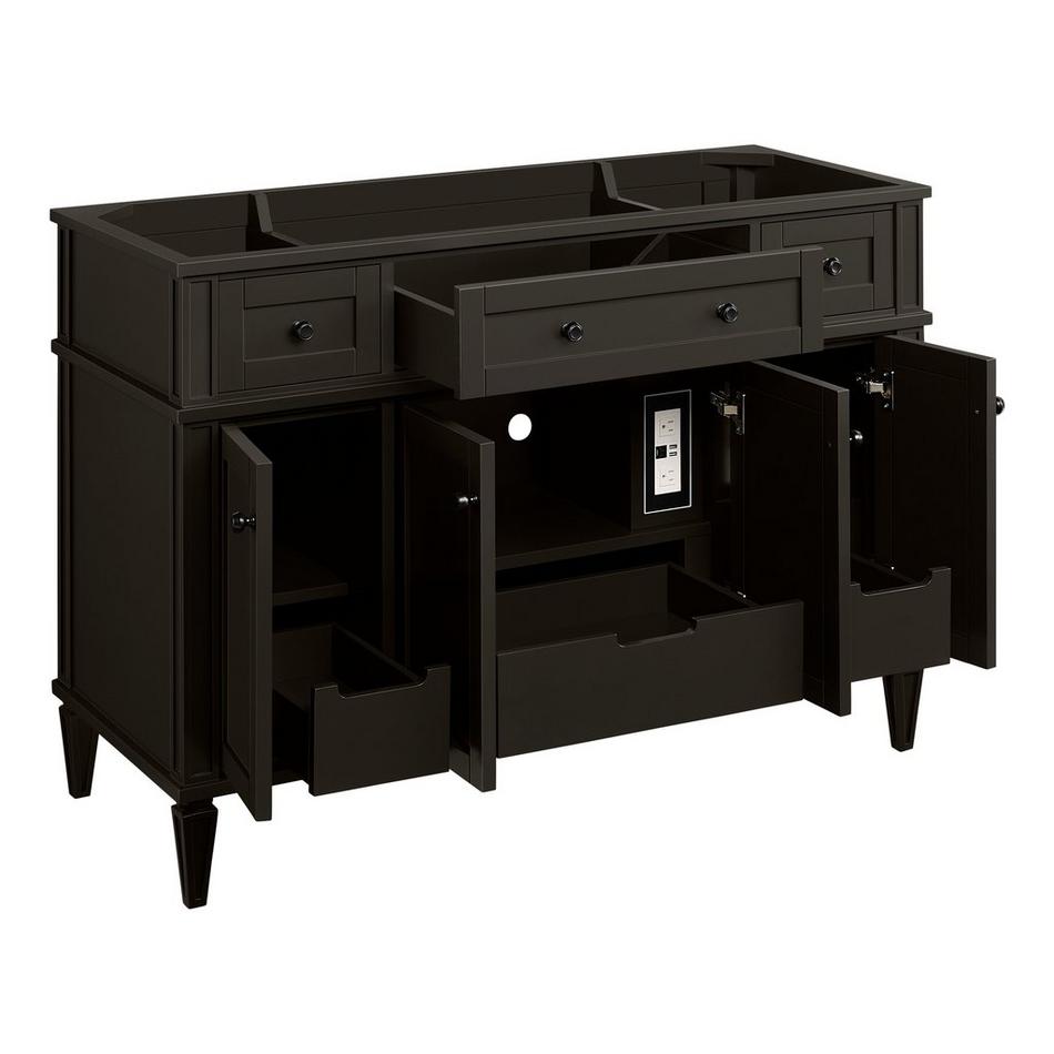 48" Elmdale Charcoal Black Vanity with Outlet - Vanity Cabinet Only, , large image number 1