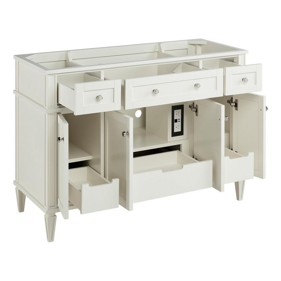 48" Elmdale White Vanity with Outlet - Vanity Cabinet Only, , large image number 1