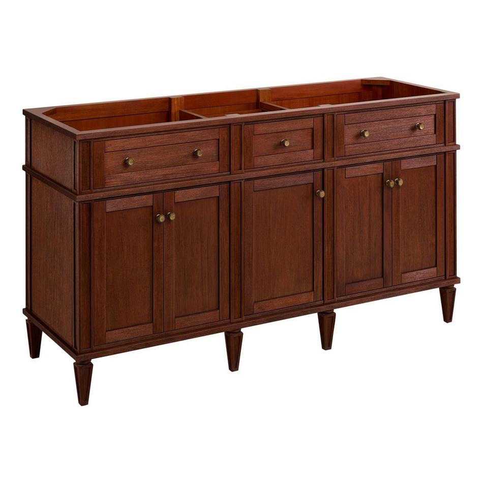 60" Elmdale Antique Brown Vanity with Rect. Undermount Sinks - Outlets, , large image number 3