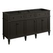60" Elmdale Charcoal Black Double Vanity with Outlets - Vanity Cabinet Only, , large image number 0