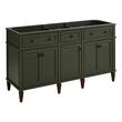 60" Elmdale Dark Olive Green Double Vanity with Outlets - Vanity Cabinet Only, , large image number 0