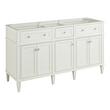 60" Elmdale White Double Vanity with Outlets - Vanity Cabinet Only, , large image number 0