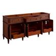 72" Elmdale Antique Brown Vanity with Undermount Sinks - Outlets - FW Quartz - 3 Hole, , large image number 2
