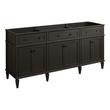 72" Elmdale Charcoal Black Double Vanity with Outlets - Vanity Cabinet Only, , large image number 0