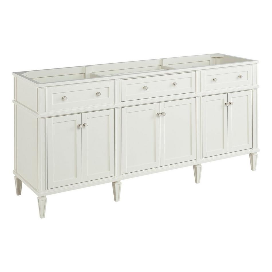 72" Elmdale White Double Vanity with Outlets - Vanity Cabinet Only, , large image number 0