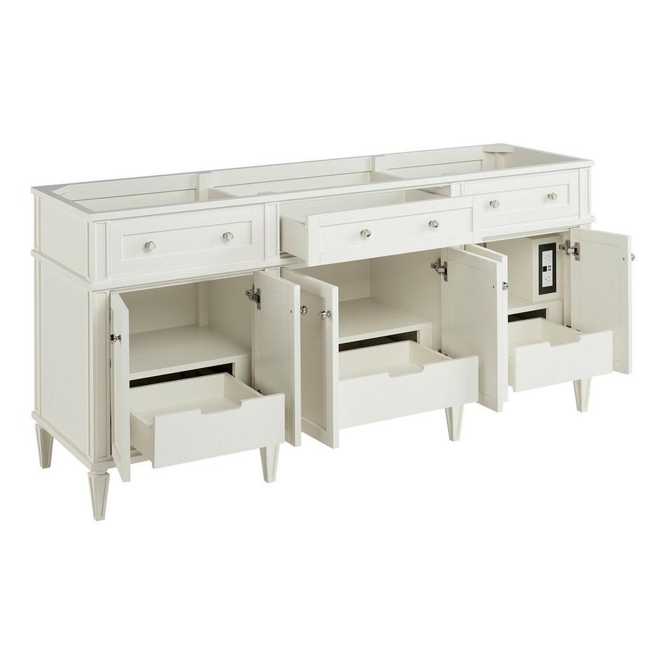 72" Elmdale White Double Vanity with Outlets - Vanity Cabinet Only, , large image number 1