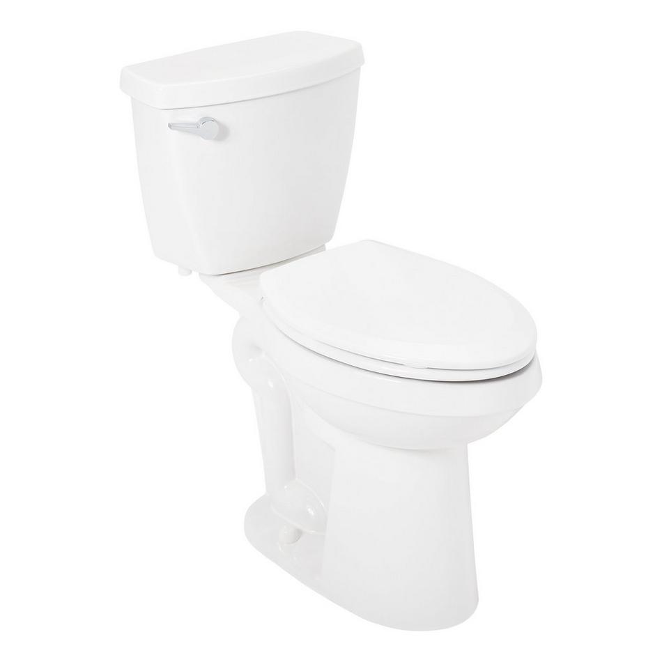 Bradenton Two-Piece Elongated Toilet with 14" Rough-In - 19" Bowl Height - Polished Nickel Handle, , large image number 1