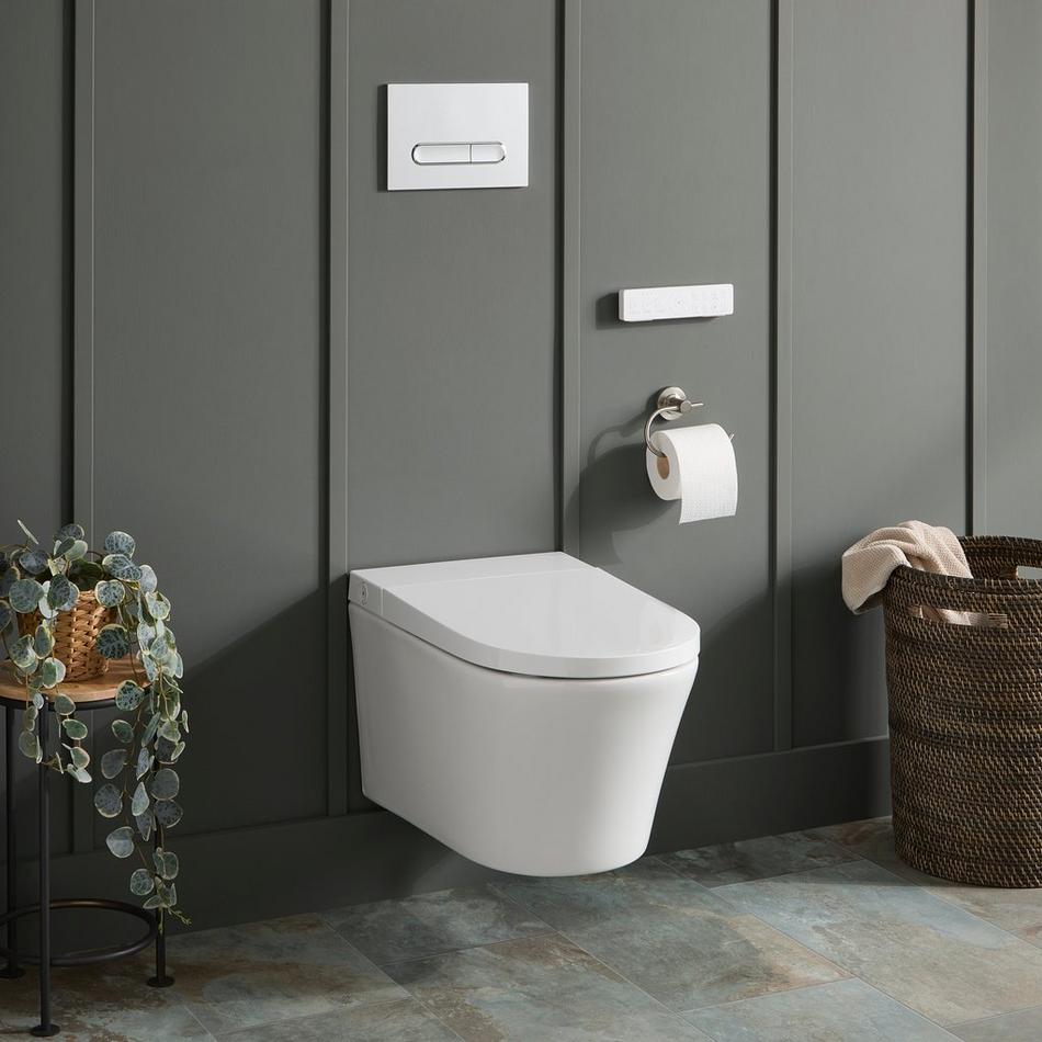 Glinda Dual-Flush Wall-Mount Elongated Smart Toilet, , large image number 3