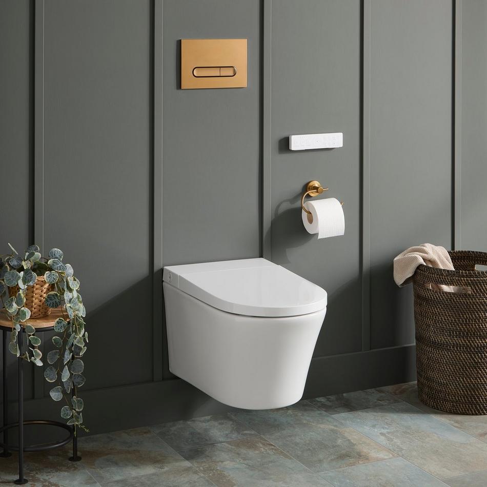 Glinda Dual-Flush Wall-Mount Elongated Smart Toilet, , large image number 0