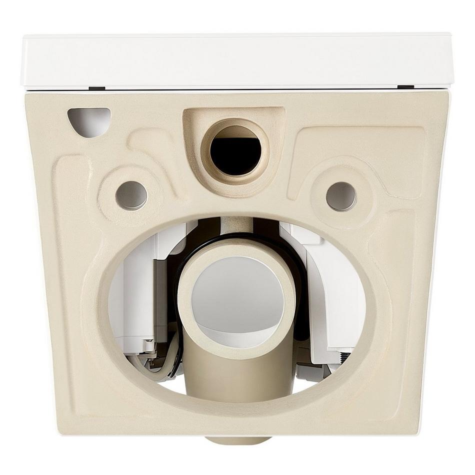 Glinda Dual-Flush Wall-Mount Elongated Smart Toilet with In-Wall Carrier - White Hardware, , large image number 5