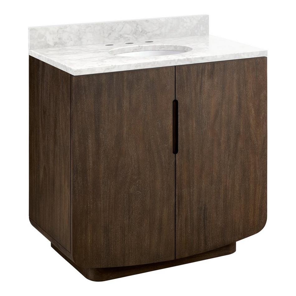 36" Yvon Vanity with Undermount Sink - Outlet - Deep Taupe - Carrara - 3 Hole, , large image number 0