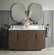 60" Yvon Double Vanity with Rectangular Undermount Sinks - Outlets - Deep Taupe, , large image number 1