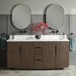 72" Yvon Double Vanity with Rectangular Undermount Sinks - Outlets - Deep Taupe, , large image number 1