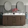 72" Yvon Double Vanity with Rectangular Undermount Sinks - Outlets - Deep Taupe, , large image number 2