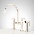 Marceau Bridge Kitchen Faucet with Side Spray - Lever Handles, , large image number 5