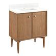 30" Wendolyn Teak Vanity with Rectangular Undermount Sink - Outlet - Washed Teak - FW Quartz - 1H, , large image number 0