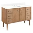 48" Wendolyn Teak Vanity with Undermount Sink - Outlet - Washed Teak - FW Quartz - 3H, , large image number 0