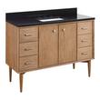 48" Wendolyn Teak Vanity with Rectangular Undermount Sink - Outlet - Washed Teak - CB Quartz - 3H, , large image number 0