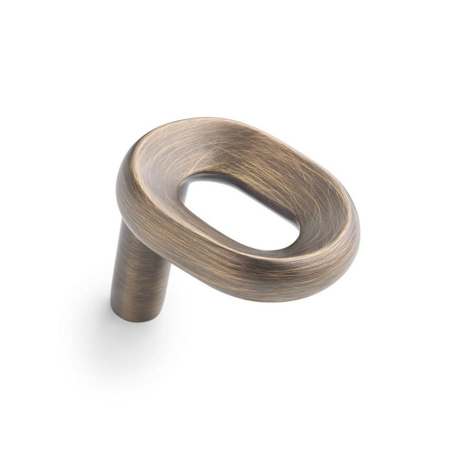 Koy Solid Brass Oval Cabinet Knob, , large image number 0
