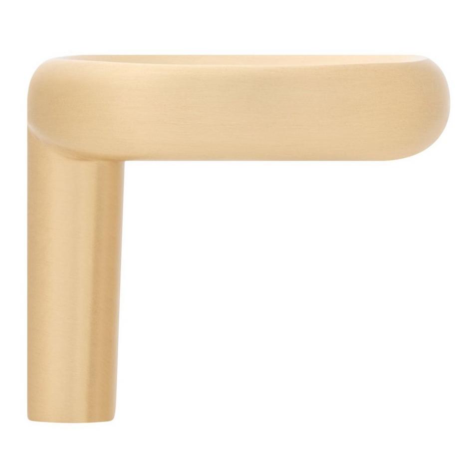Koy Solid Brass Oval Cabinet Knob- Satin Brass, , large image number 2