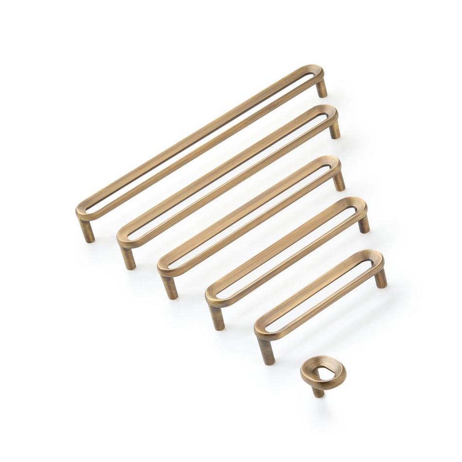 3-3/4" Koy Solid Brass Cabinet Pull - Antique Brass, , large image number 1