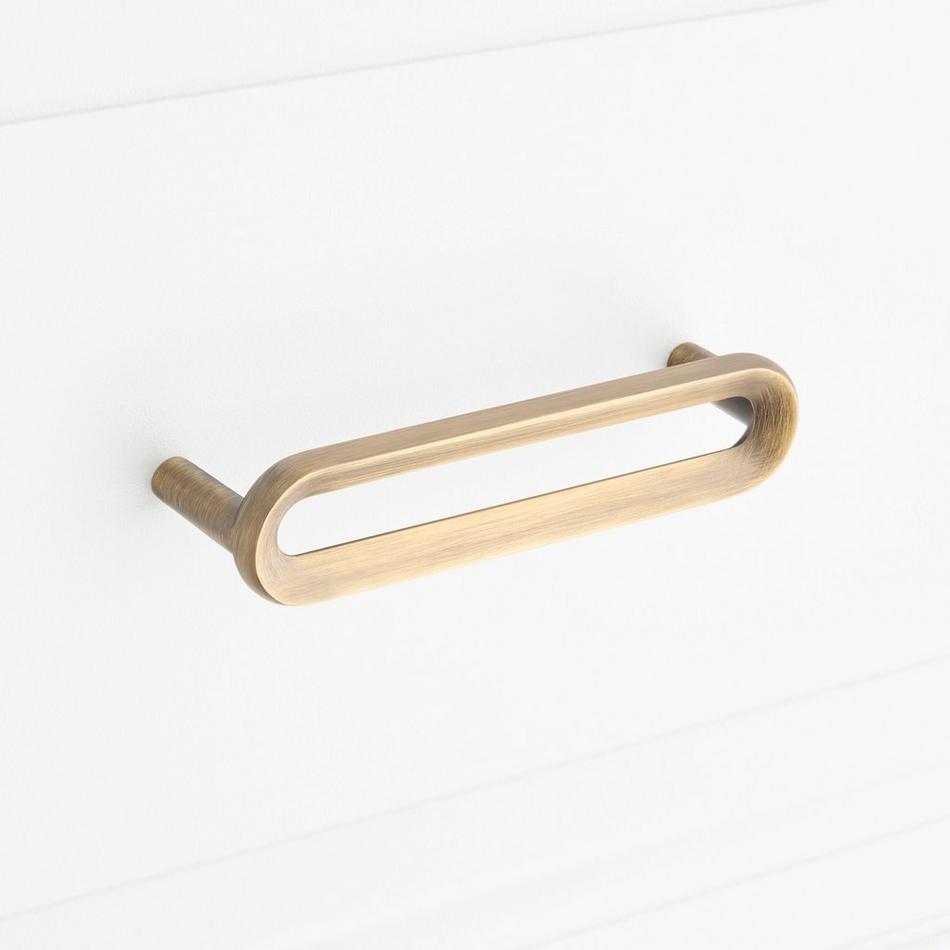 3-3/4" Koy Solid Brass Cabinet Pull - Antique Brass, , large image number 3