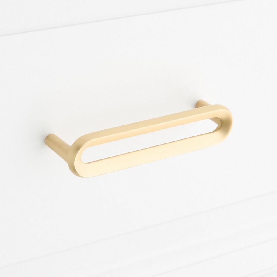 3-3/4" Koy Solid Brass Cabinet Pull - Satin Brass, , large image number 3